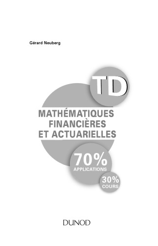 Mathematiques Financieres Et Actuarielles